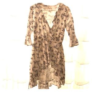 Brightly and breezy wrap dress with ruffle detail